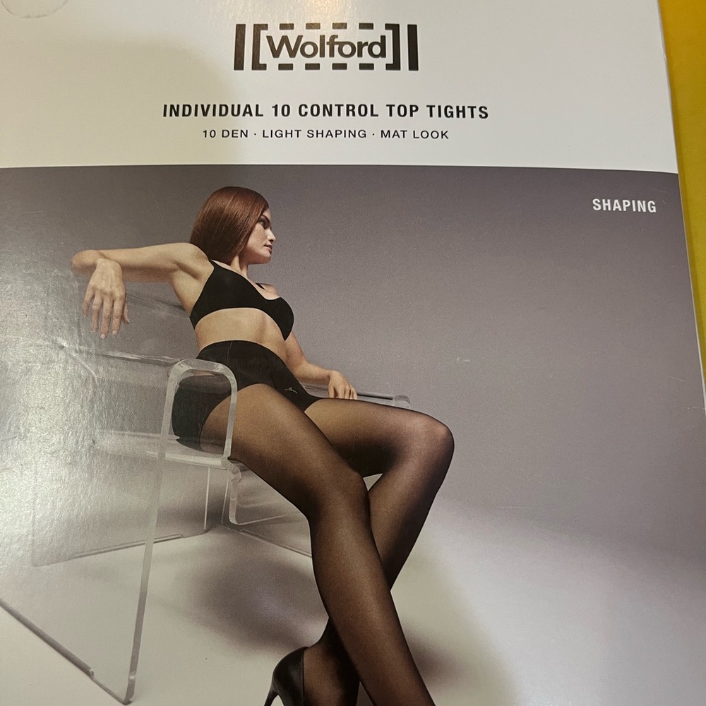 Brand New Wolford Individual 10 control tights Sz L. Lot of 2. Beige - Picture 2 of 5